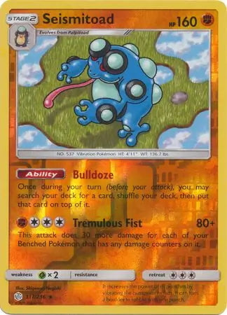 Cosmic Eclipse Seismitoad #117/236 reverse holo